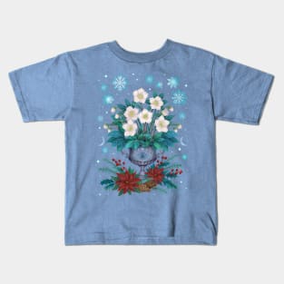 Christmas Rose Kids T-Shirt